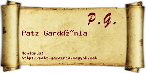Patz Gardénia névjegykártya